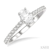 1/4 ctw Semi-Mount Diamond Engagement Ring in 14K White Gold